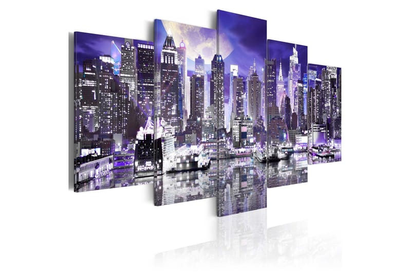 Bilde Moonlit Night In New York City 200x100, Artgeist sp. z o. o.