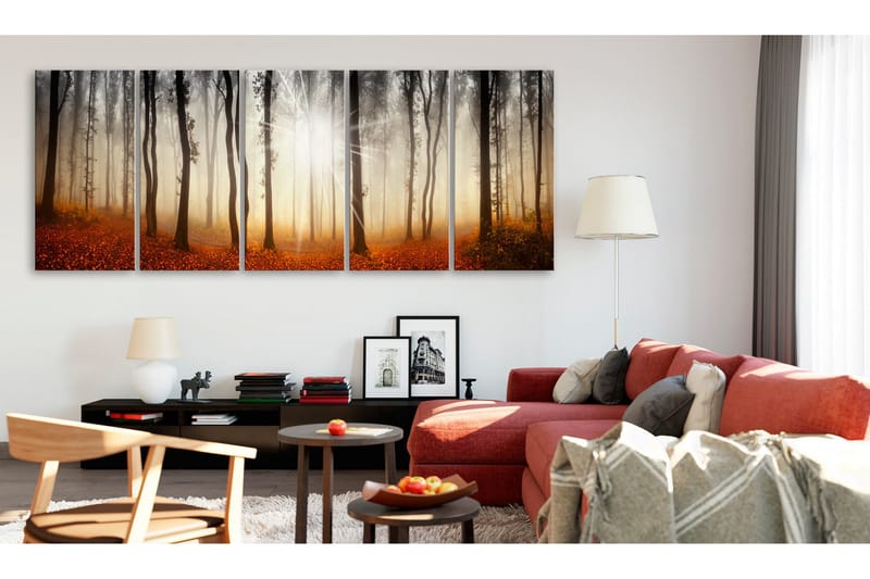 Bilde Morning Fog 200x80 - Artgeist sp. z o. o. - Innredning - Bilder & kunst - Lerretsbilder