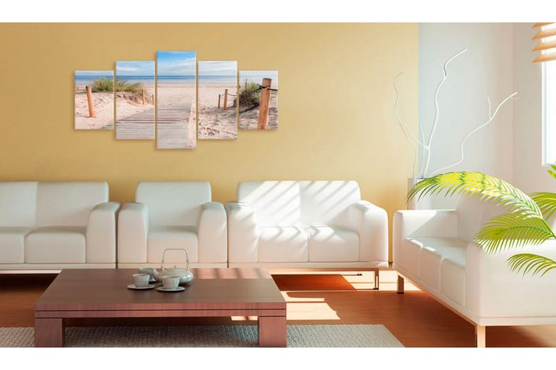 Bilde Morning On The Beach 200x100 - Artgeist sp. z o. o. - Innredning - Bilder & kunst - Lerretsbilder