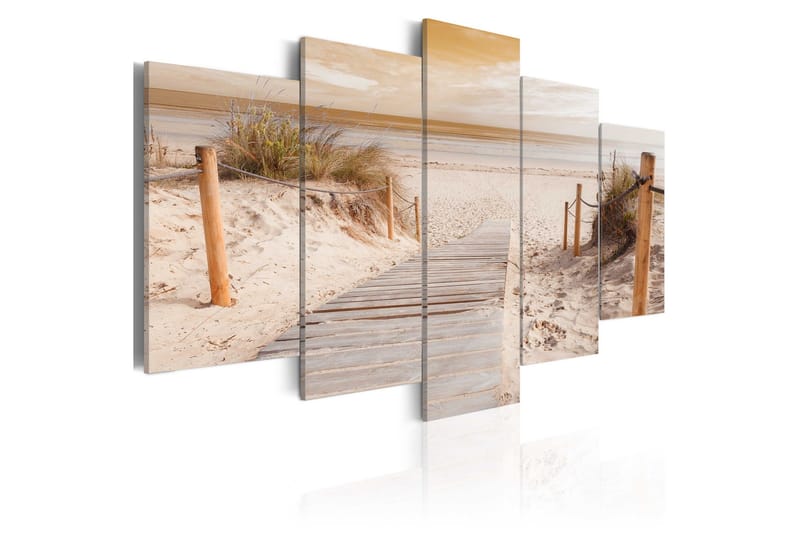 Bilde Morning On The Beach Sepia 100x50, Artgeist sp. z o. o.