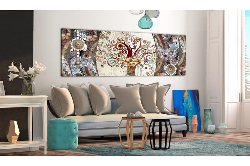 Bilde Mosaic Abstract 120x40 - Artgeist sp. z o. o. - Innredning - Bilder & kunst - Lerretsbilder