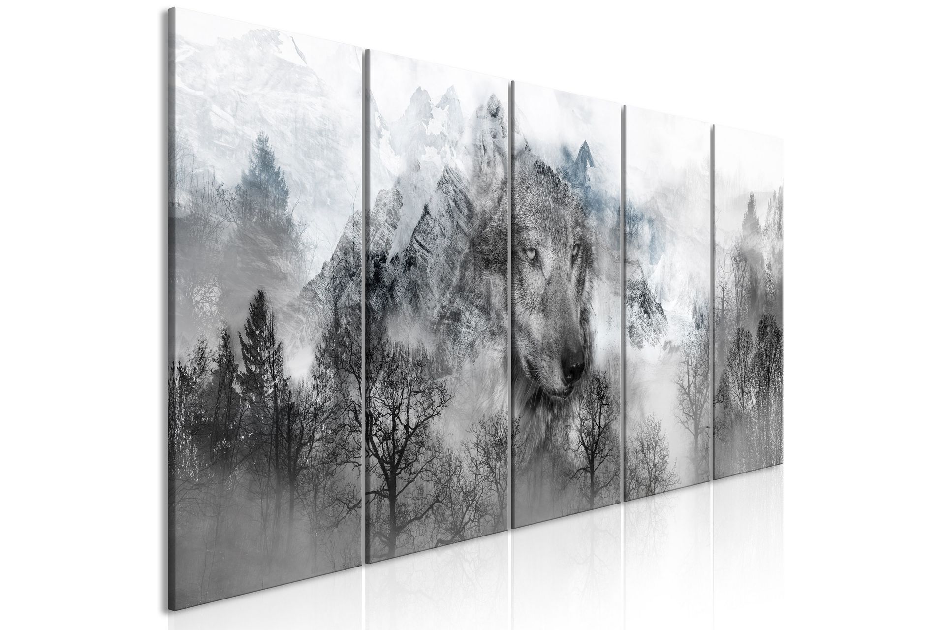 Bilde Mountain Predator 5 Parts Narrow 225x90 - Artgeist sp. z o. o. - Innredning - Bilder & kunst - Lerretsbilder