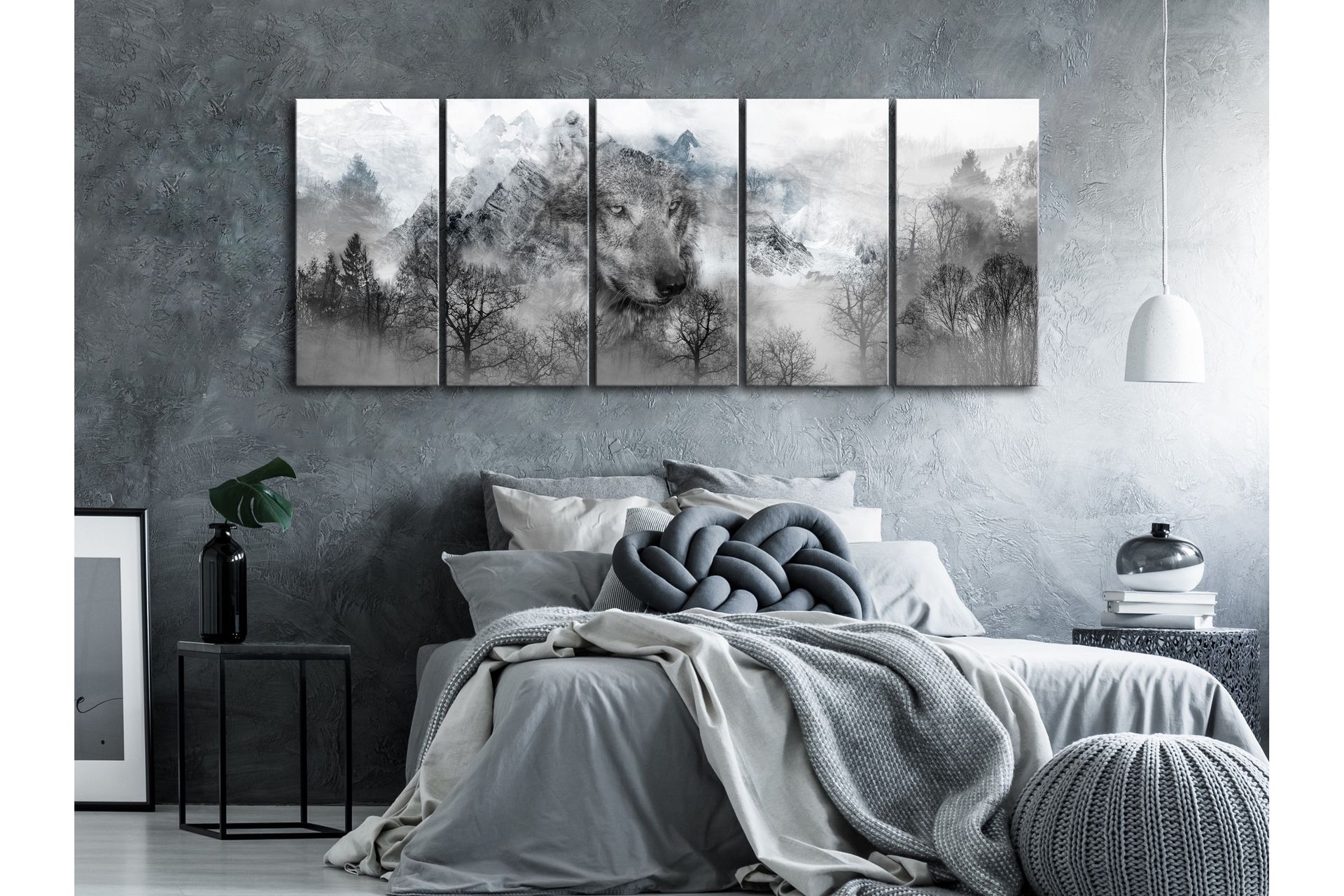 Bilde Mountain Predator 5 Parts Narrow 225x90 - Artgeist sp. z o. o. - Innredning - Bilder & kunst - Lerretsbilder