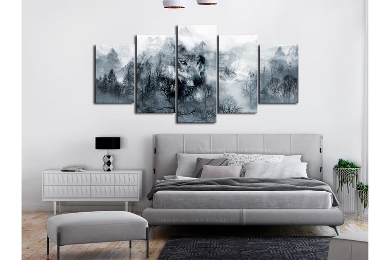Bilde Mountain Predator 5 Parts Wide 100x50 - Artgeist sp. z o. o. - Innredning - Bilder & kunst - Lerretsbilder