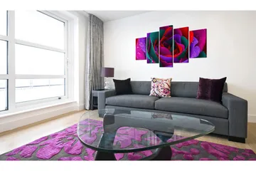 Bilde Multicoloured Rose 200x100 - Artgeist sp. z o. o. - Innredning - Bilder & kunst - Lerretsbilder