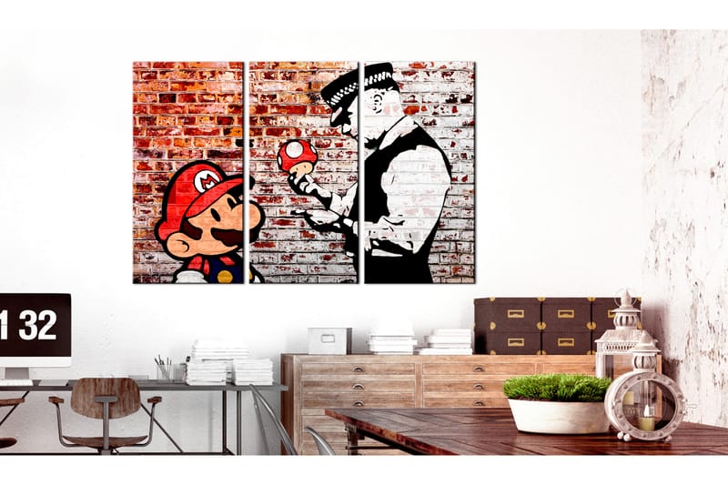Bilde Mural On Brick 90x60 - Artgeist sp. z o. o. - Innredning - Bilder & kunst - Lerretsbilder