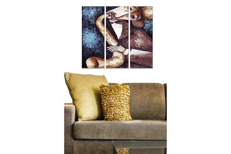 Bilde Music 3-pk Flerfarget - 22x05 cm - Innredning - Bilder & kunst - Lerretsbilder