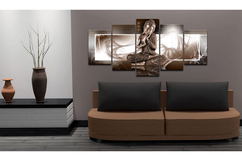 Bilde Musing Buddha 100x50 - Artgeist sp. z o. o. - Innredning - Bilder & kunst - Lerretsbilder