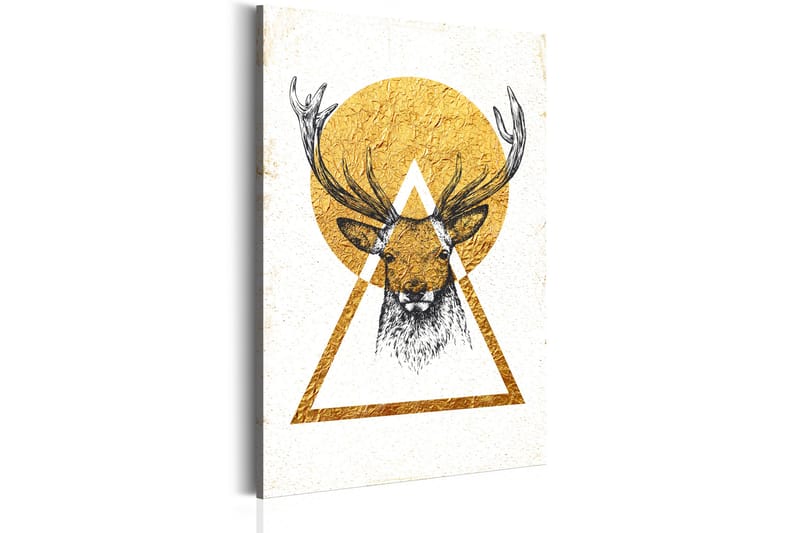 Bilde My Home Golden Deer 40x60 - Artgeist sp. z o. o. - Innredning - Bilder & kunst - Lerretsbilder