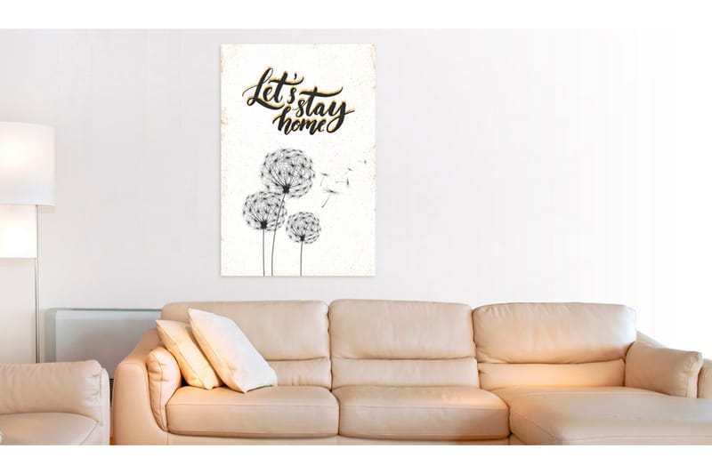 Bilde My Home Let's Stay Home 40x60 - Artgeist sp. z o. o. - Innredning - Bilder & kunst - Lerretsbilder