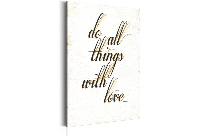 Bilde My Home Things With Love 40x60 - Artgeist sp. z o. o. - Innredning - Bilder & kunst - Lerretsbilder