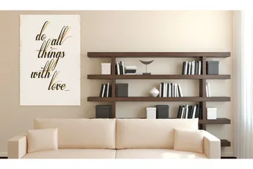 Bilde My Home Things With Love 60x90 - Artgeist sp. z o. o. - Innredning - Bilder & kunst - Lerretsbilder