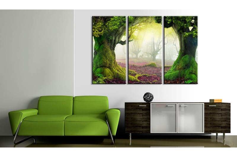 Bilde Mysterious Forest Triptych 120x80 - Artgeist sp. z o. o. - Innredning - Bilder & kunst - Lerretsbilder