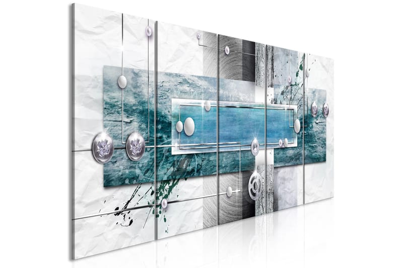 Bilde Mysterious Mechanism 5 Parts Narrow Blue 225x90, Artgeist sp. z o. o.
