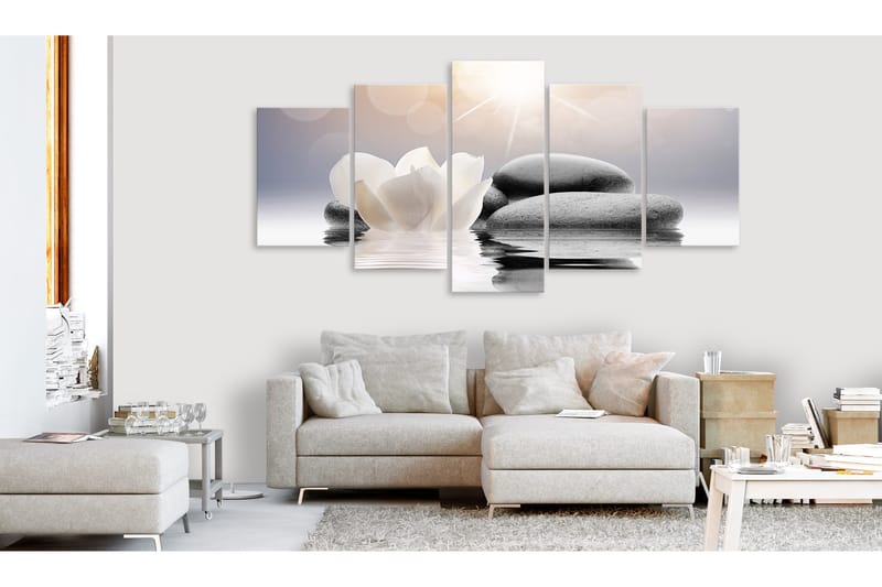 Bilde Natural Lightness 5 Parts Wide 200x100 - Artgeist sp. z o. o. - Innredning - Bilder & kunst - Lerretsbilder