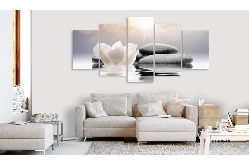 Bilde Natural Lightness 5 Parts Wide 200x100 - Artgeist sp. z o. o. - Innredning - Bilder & kunst - Lerretsbilder