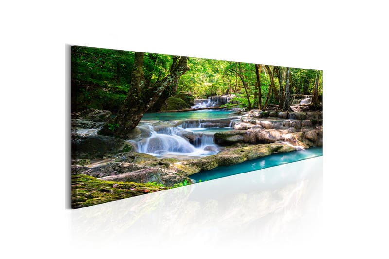 Bilde Nature Forest Waterfall 150x50 - Artgeist sp. z o. o. - Innredning - Bilder & kunst - Lerretsbilder