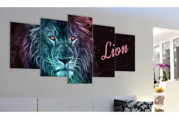 Bilde Neon King 200x100 - Artgeist sp. z o. o. - Innredning - Bilder & kunst - Lerretsbilder