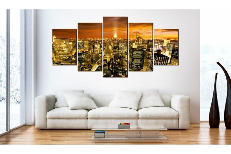 Bilde New York Amber 100x50 - Artgeist sp. z o. o. - Innredning - Bilder & kunst - Lerretsbilder