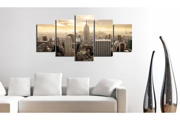 Bilde New York And Sunrise 200x100 - Artgeist sp. z o. o. - Innredning - Bilder & kunst - Lerretsbilder