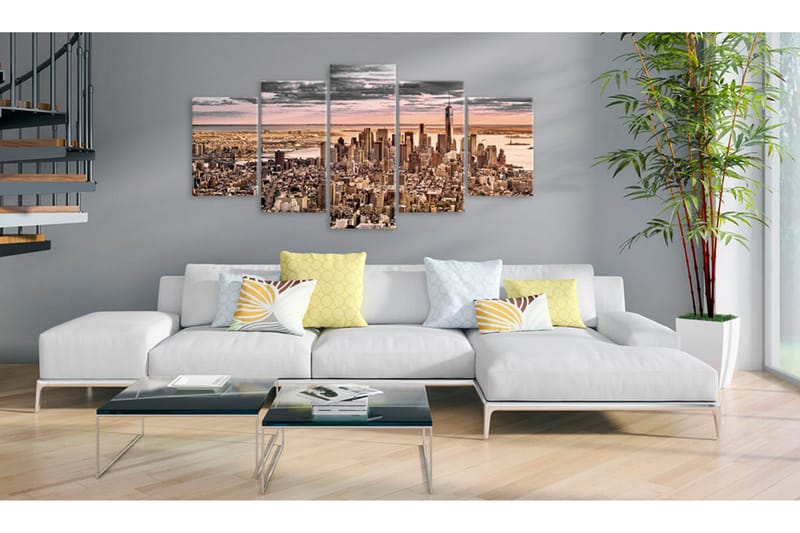 Bilde New York City Morning Sky 200x100 - Artgeist sp. z o. o. - Innredning - Bilder & kunst - Lerretsbilder