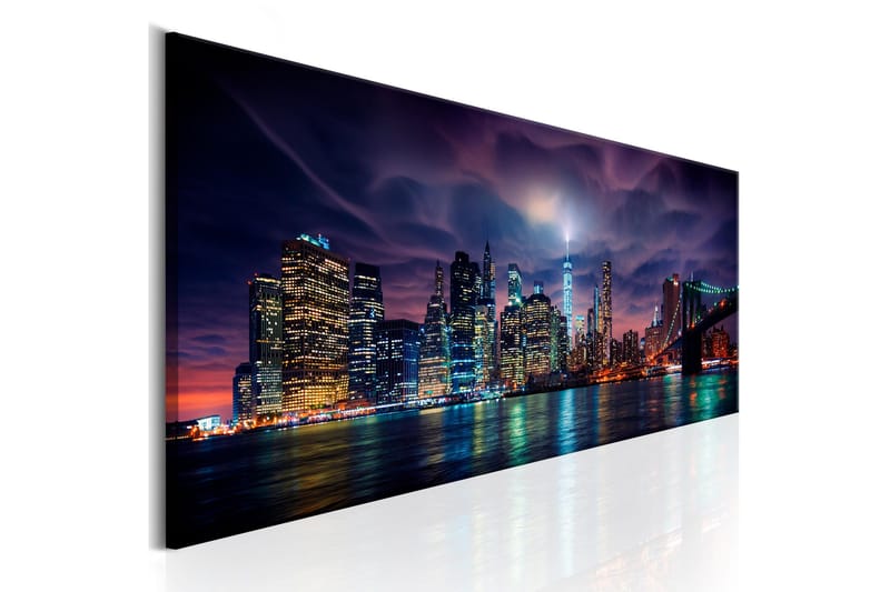 Bilde New York Dark City 135x45 - Artgeist sp. z o. o. - Innredning - Bilder & kunst - Lerretsbilder