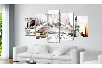 Bilde New York In The Fog 100x50 - Artgeist sp. z o. o. - Innredning - Bilder & kunst - Lerretsbilder