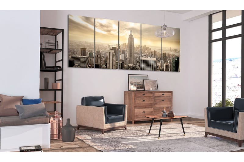 Bilde New York View On Manhattan 200x80 - Artgeist sp. z o. o. - Innredning - Bilder & kunst - Lerretsbilder