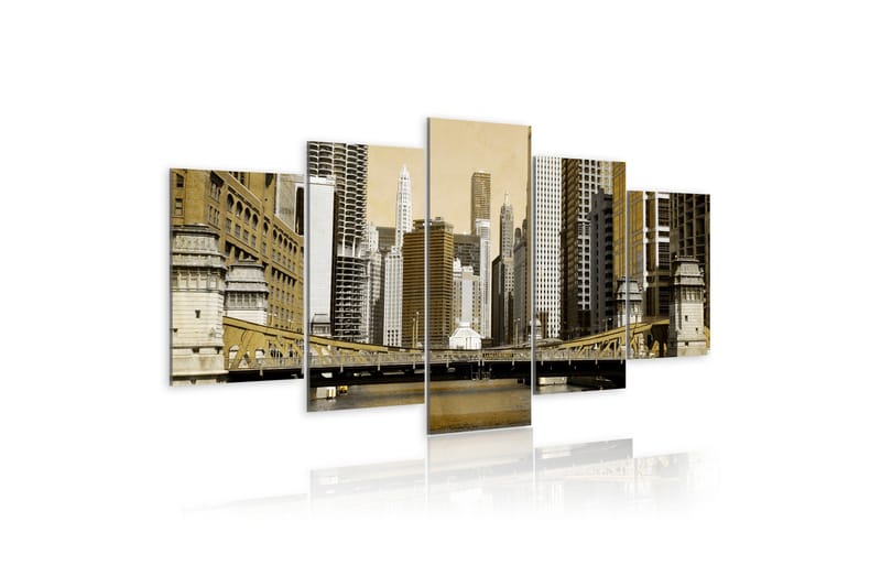 Bilde New York Vintage 200x100 - Artgeist sp. z o. o. - Innredning - Bilder & kunst - Lerretsbilder