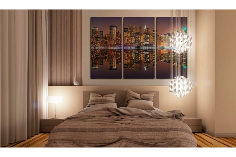 Bilde New York Water Reflection 60x40 - Artgeist sp. z o. o. - Innredning - Bilder & kunst - Lerretsbilder
