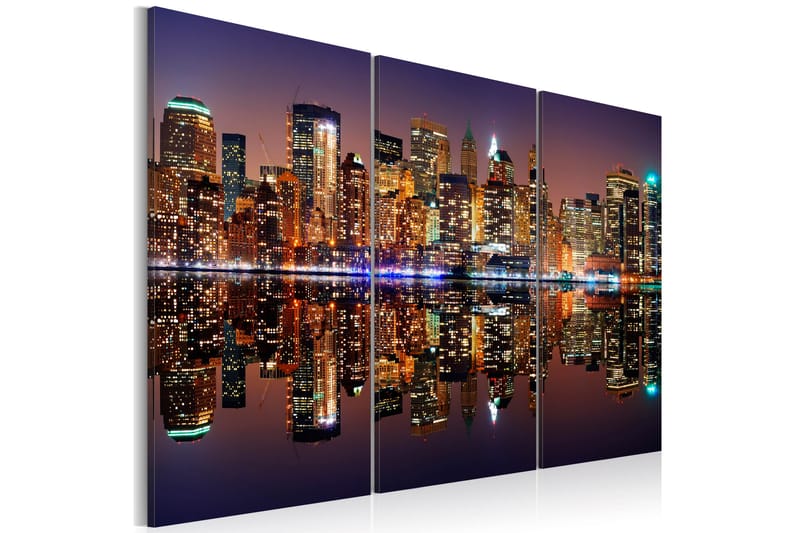 Bilde New York water reflection 90x60 - Artgeist sp. z o. o. - Lerretsbilder