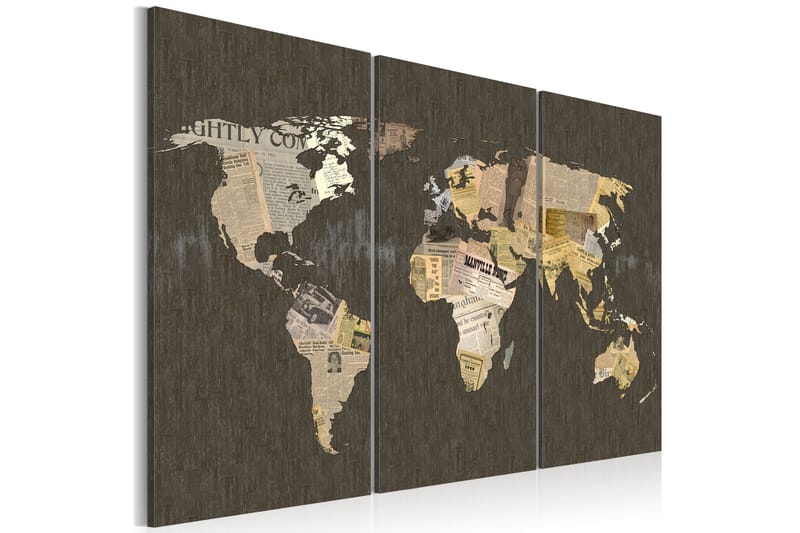 Bilde News Of The World Triptyken 120x80 - Artgeist sp. z o. o. - Innredning - Bilder & kunst - Lerretsbilder