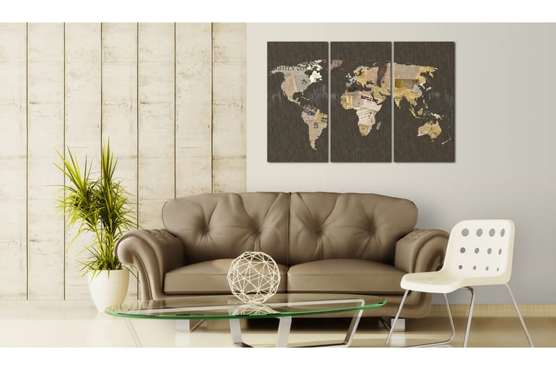 Bilde News Of The World Triptyken 120x80 - Artgeist sp. z o. o. - Innredning - Bilder & kunst - Lerretsbilder