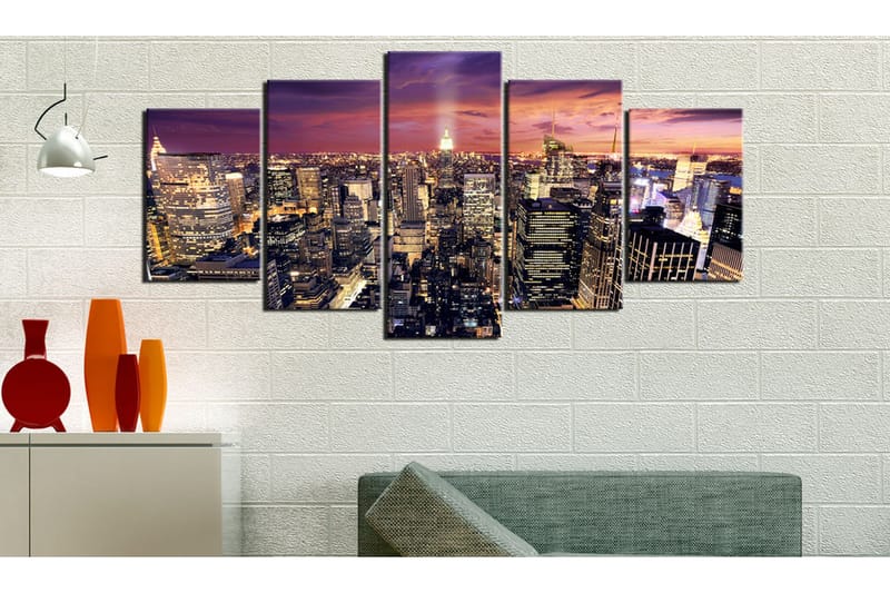 Bilde Night Light 200x100 - Artgeist sp. z o. o. - Innredning - Bilder & kunst - Lerretsbilder