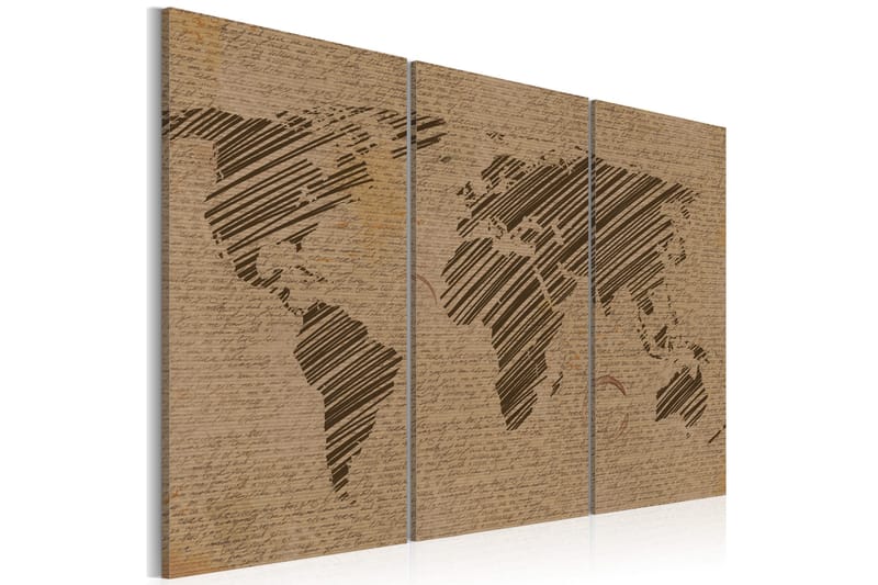 Bilde Notes from World 90x60 - Artgeist sp. z o. o. - Innredning - Bilder & kunst - Lerretsbilder