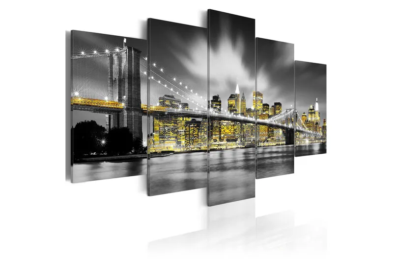 Bilde Nyc Amber Eyes 100x50 - Artgeist sp. z o. o. - Innredning - Bilder & kunst - Lerretsbilder