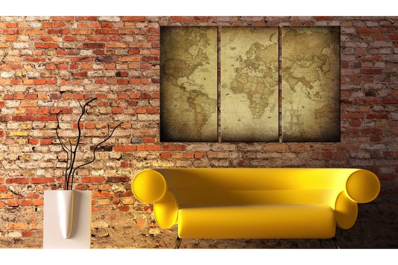 Bilde Old Map Triptych 120x80 - Artgeist sp. z o. o. - Innredning - Bilder & kunst - Lerretsbilder