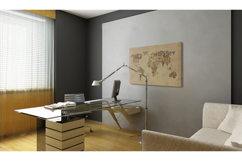 Bilde Old world map 120x80 - Artgeist sp. z o. o. - Innredning - Bilder & kunst - Lerretsbilder