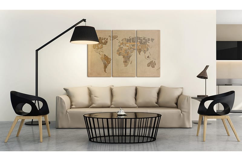 Bilde Old world map 90x60 - Artgeist sp. z o. o. - Innredning - Bilder & kunst - Lerretsbilder