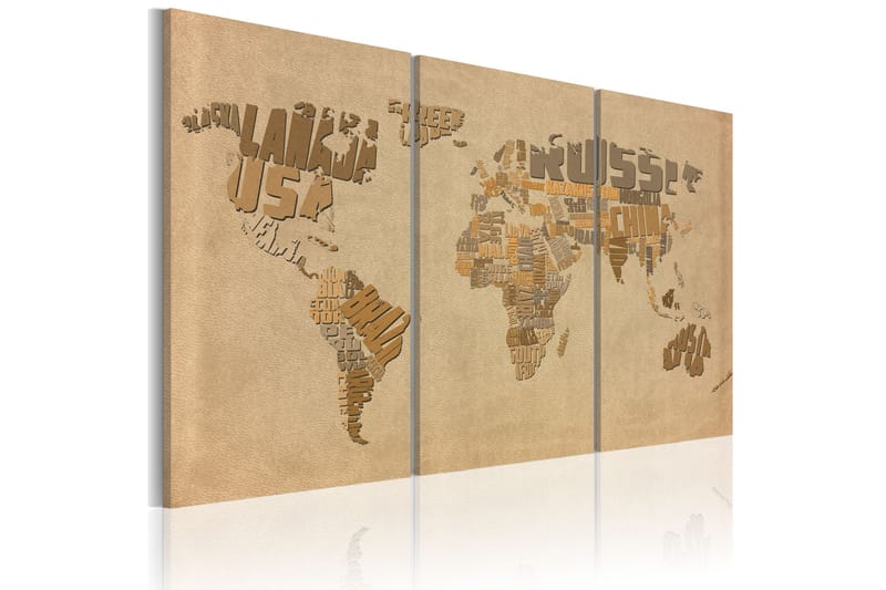 Bilde Old world map 90x60 - Artgeist sp. z o. o. - Innredning - Bilder & kunst - Lerretsbilder