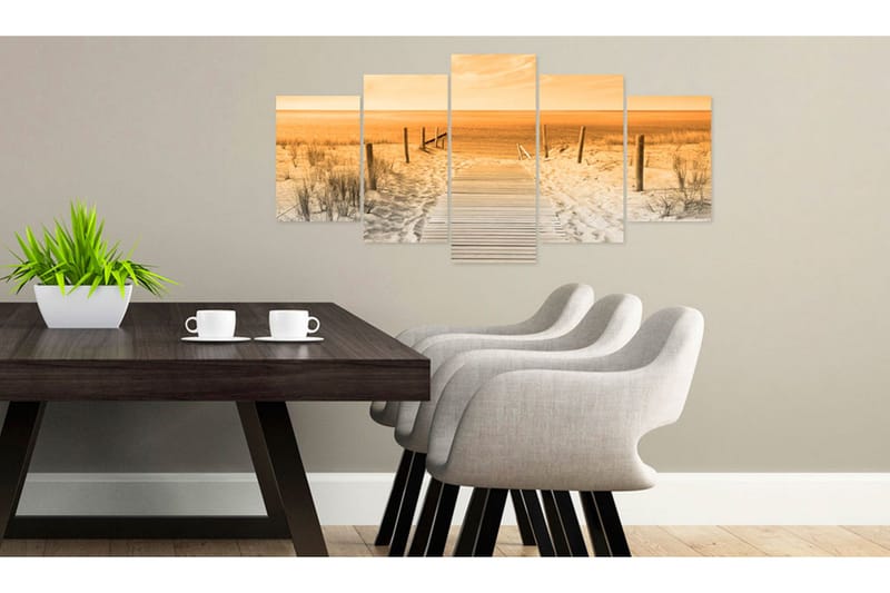 Bilde Orange Beach 200x100 - Artgeist sp. z o. o. - Innredning - Bilder & kunst - Lerretsbilder