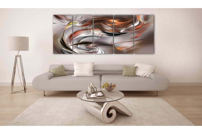 Bilde Orange Chaos 200x80 - Artgeist sp. z o. o. - Innredning - Bilder & kunst - Lerretsbilder