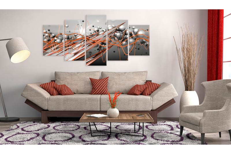 Bilde Orange Stream 200x100 - Artgeist sp. z o. o. - Innredning - Bilder & kunst - Lerretsbilder