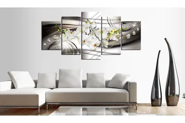 Bilde Orchid With Diamonds 200x100 - Artgeist sp. z o. o. - Innredning - Bilder & kunst - Lerretsbilder