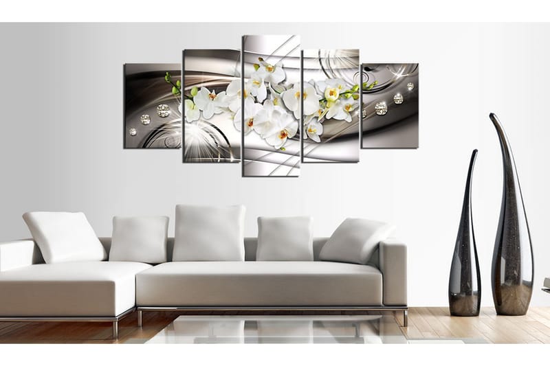 Bilde Orchid With Diamonds 200x100 - Artgeist sp. z o. o. - Innredning - Bilder & kunst - Lerretsbilder
