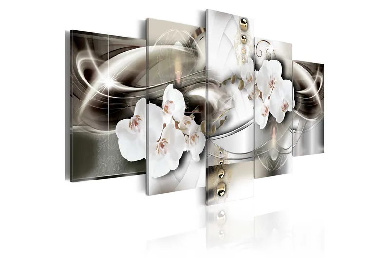 Bilde Orchids Among The Waves Of Gold 100x50, Artgeist sp. z o. o.
