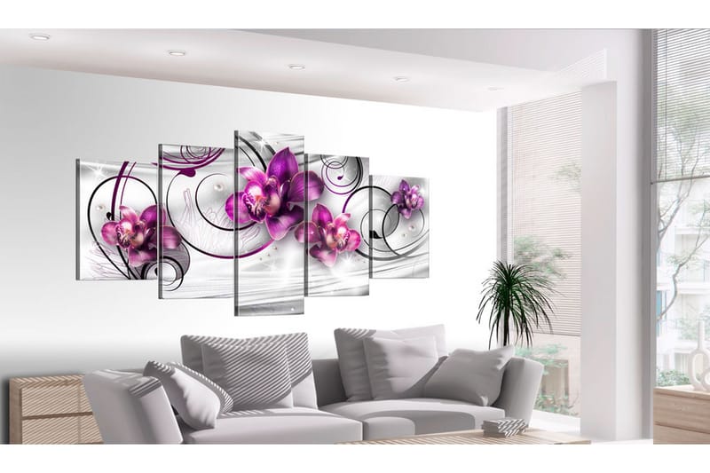 Bilde Orchids And Pearls 100x50 - Artgeist sp. z o. o. - Innredning - Bilder & kunst - Lerretsbilder