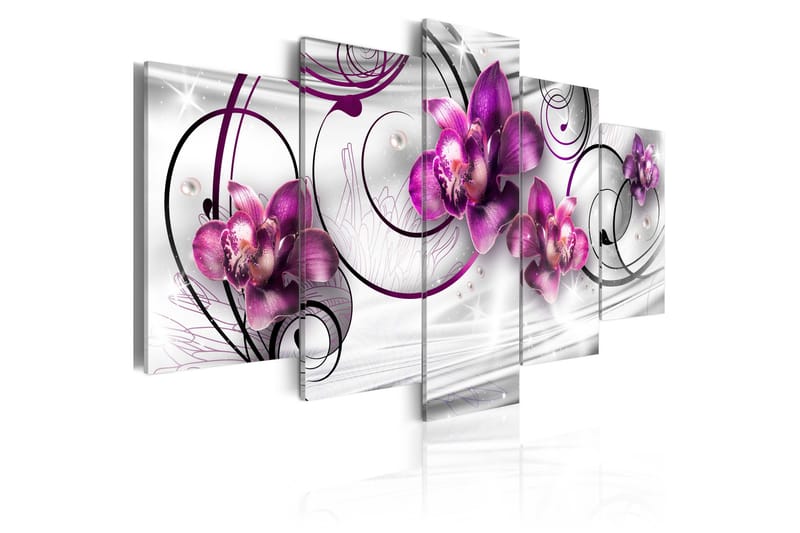Bilde Orchids And Pearls 100x50 - Artgeist sp. z o. o. - Innredning - Bilder & kunst - Lerretsbilder