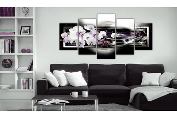 Bilde Orchids On A Black Background 200x100 - Artgeist sp. z o. o. - Innredning - Bilder & kunst - Lerretsbilder