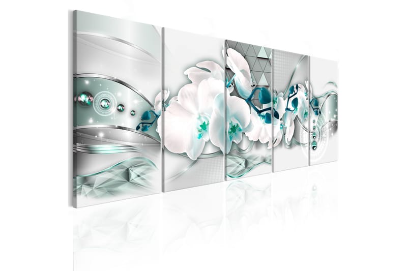 Bilde Orchises And Abstraction 225x90 - Artgeist sp. z o. o. - Innredning - Bilder & kunst - Lerretsbilder